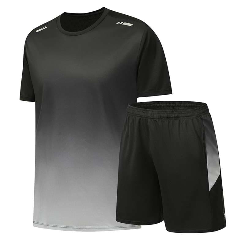 ランニングウェア グラデーション切替メッシュランニングセット