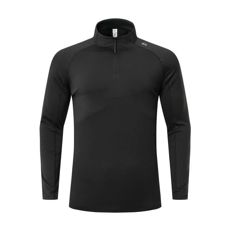 ランニングウェア 軽量ハーフジップ長袖ランニングシャツ
